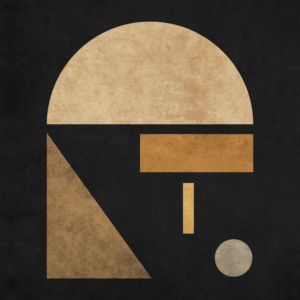 Geometric Harmony Black 1 Square