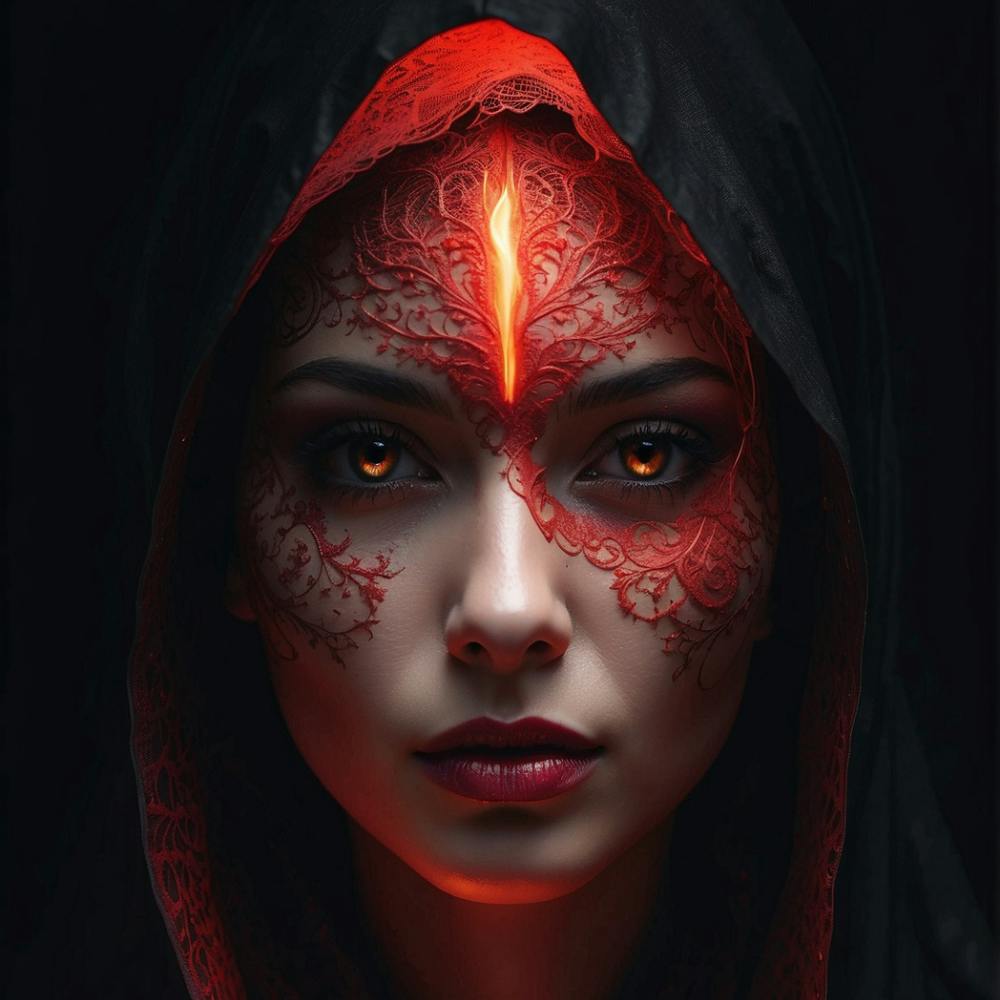 Woman With Red Eyes