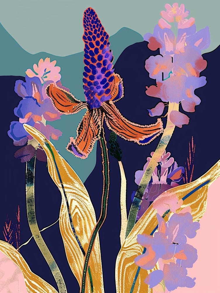 Colourful Flower Illustration Prairie Clover 4