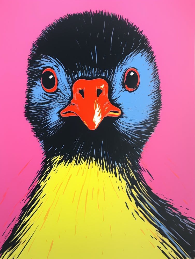 Andy Warhol Style Bird Coot 3