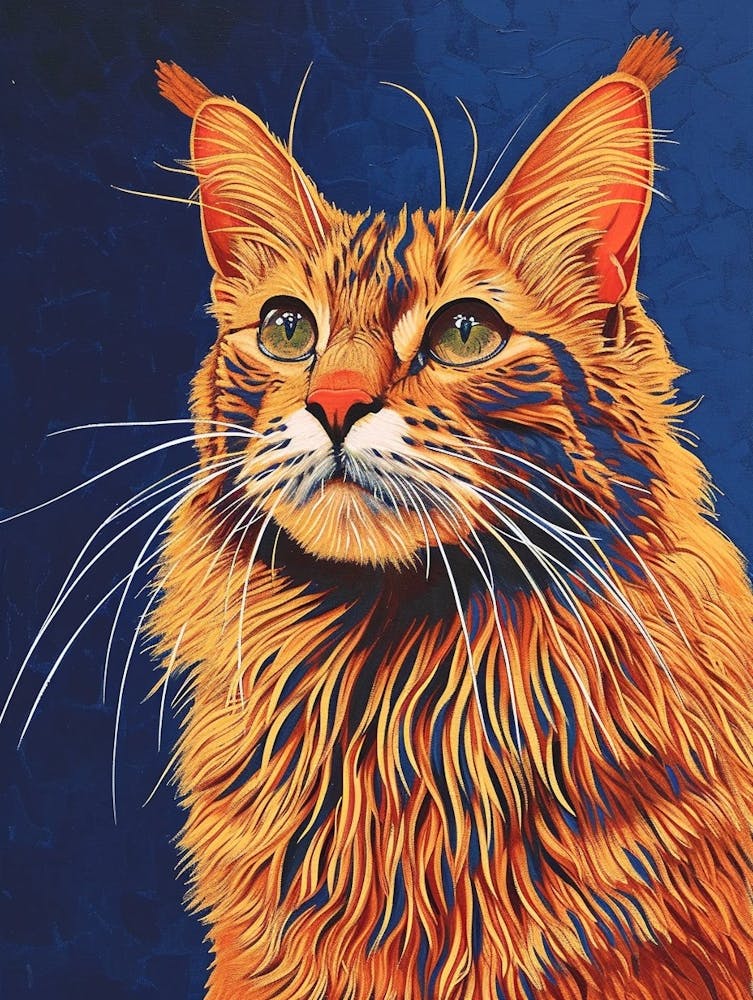 Somali Cat Relief Illustration 1