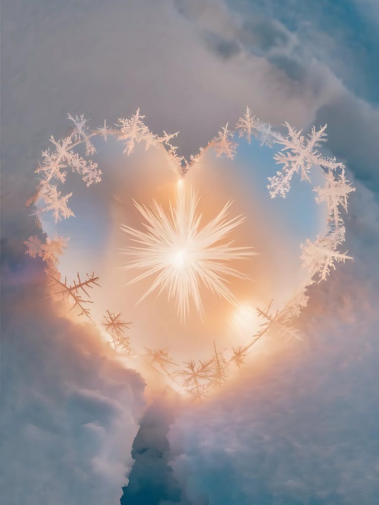 Heart Shaped Snowflakes