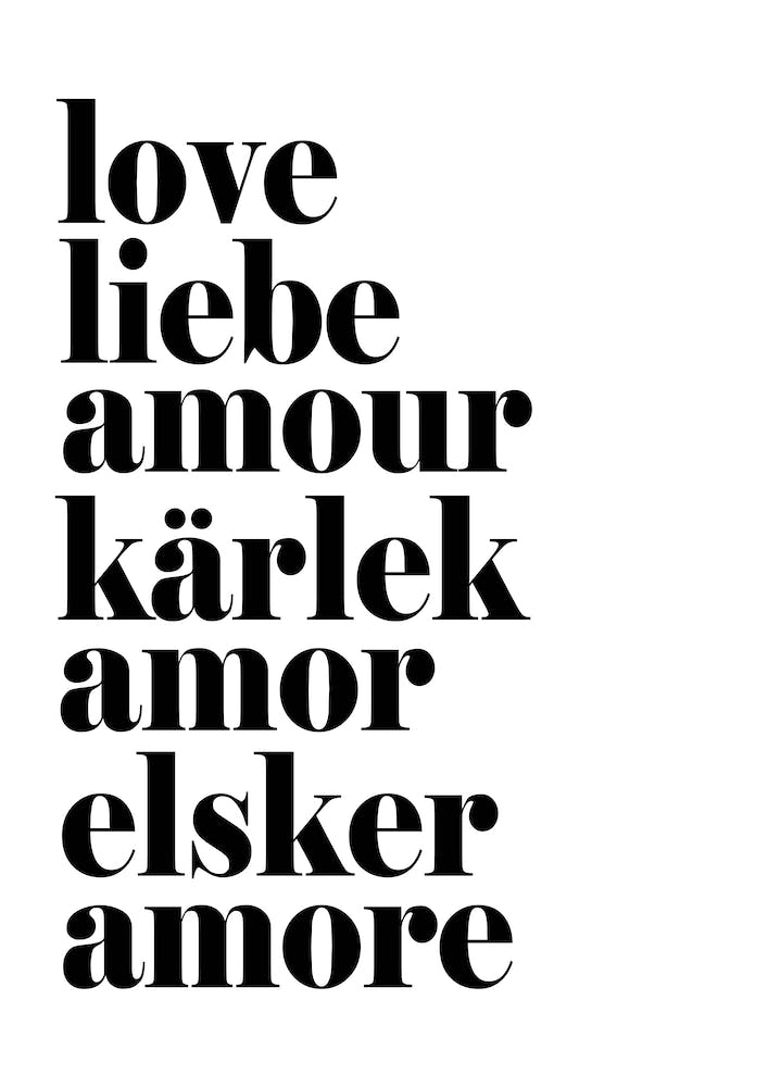 Love Liebe Black