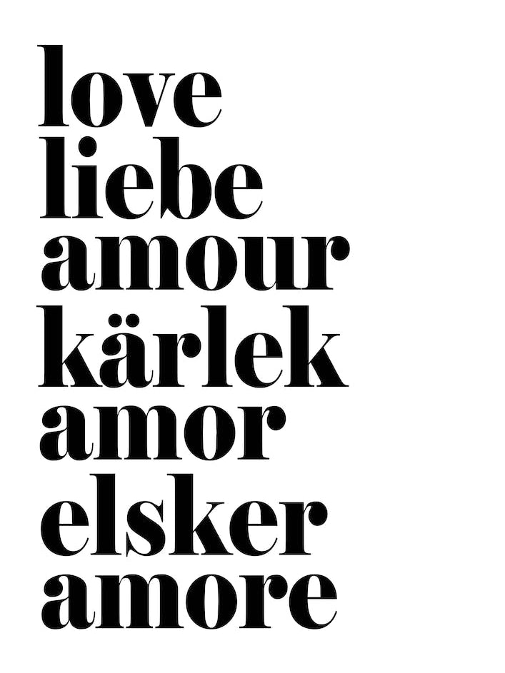 Love Liebe Black