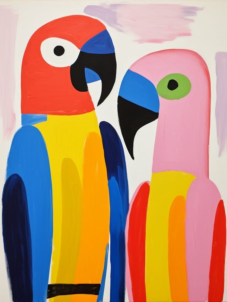 Colourful Kids Animal Art Macaw 2