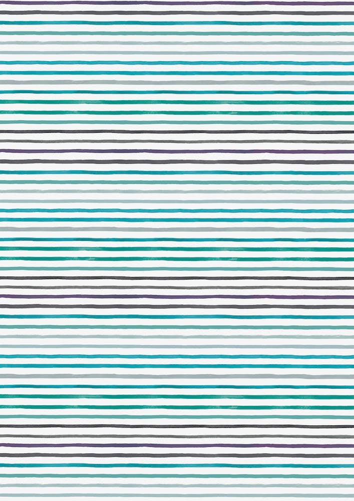 Marker Stripes Blue Turquoise