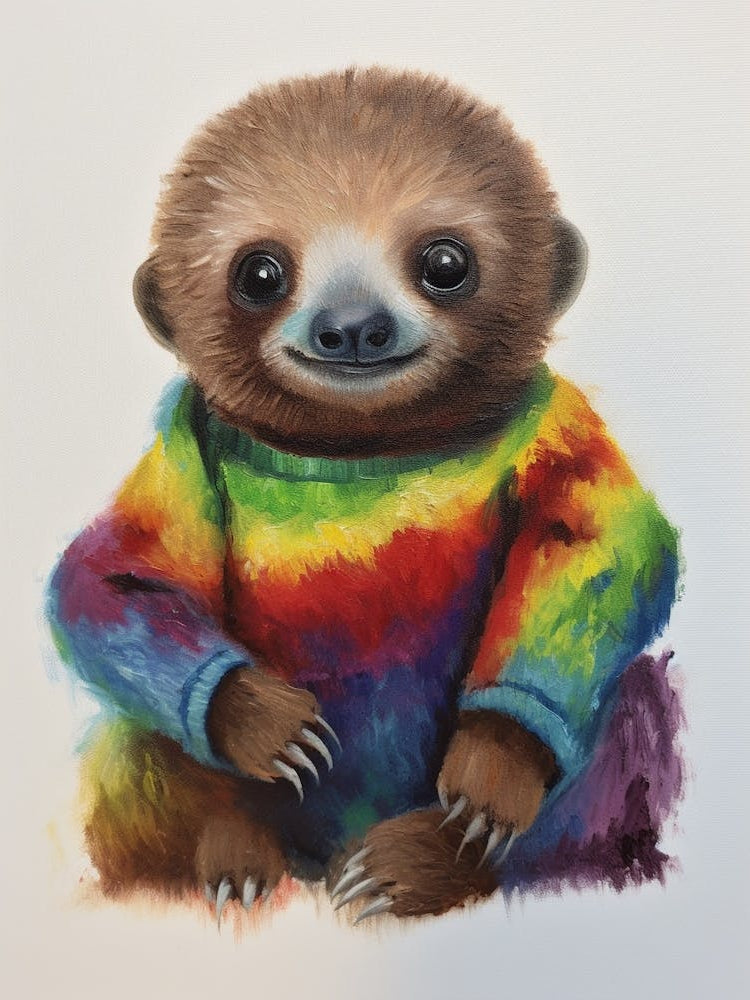 Baby Animal Wearing Sweater Sloth 1