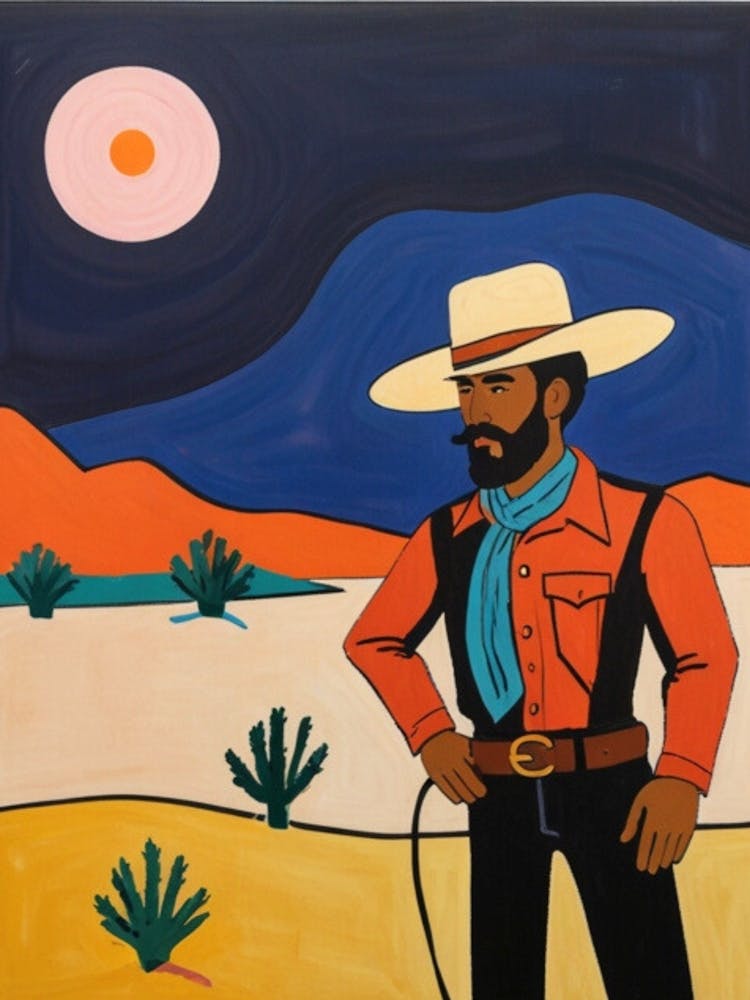 Cowboy in der Wüste