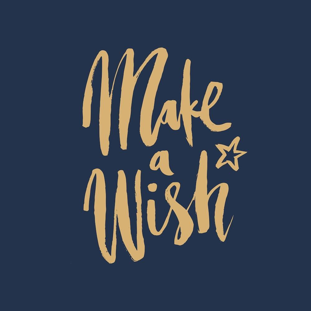 Make A Wish Navy Square