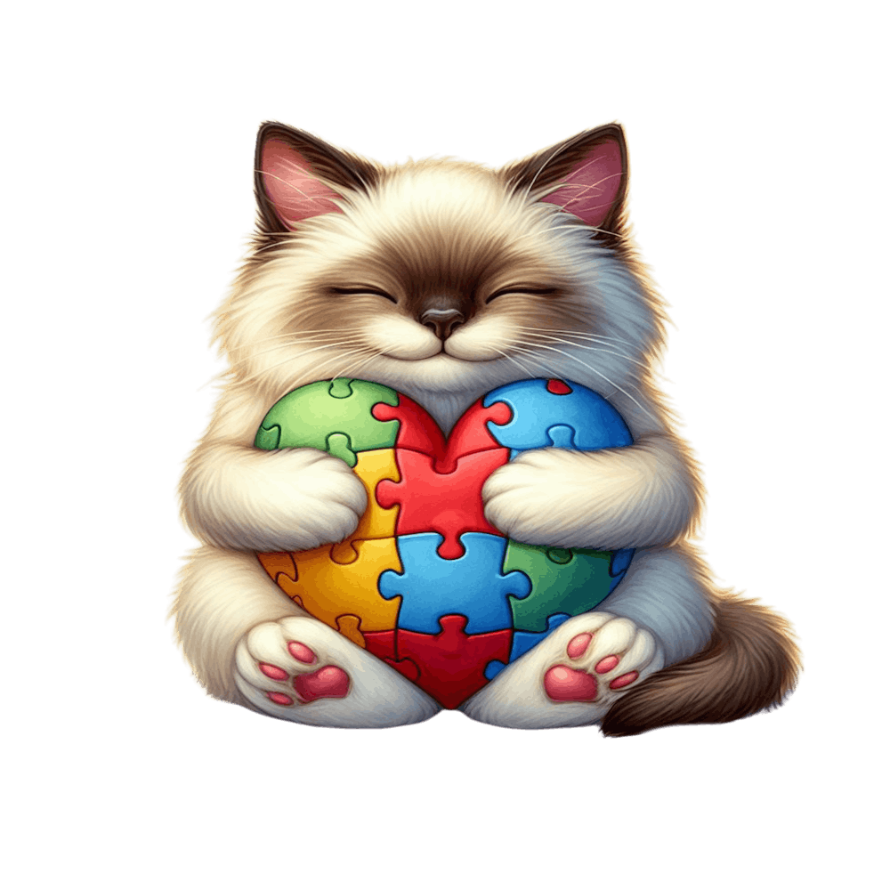 Autismus-Puzzleteil-Katze (Birman)