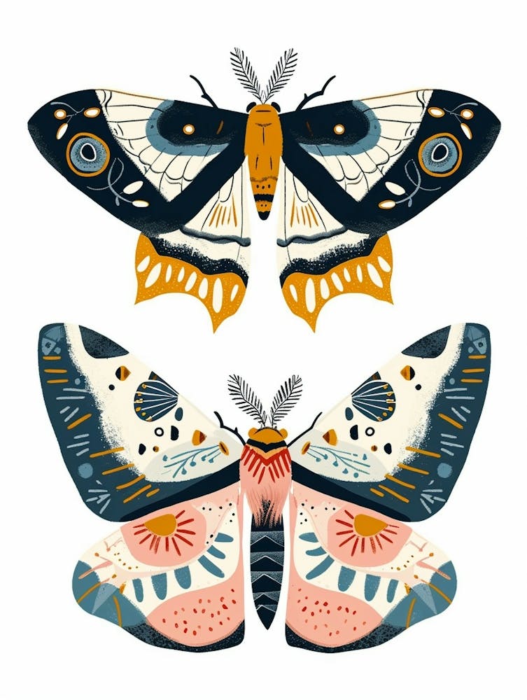 Colourful Insect Illustration Moth 35