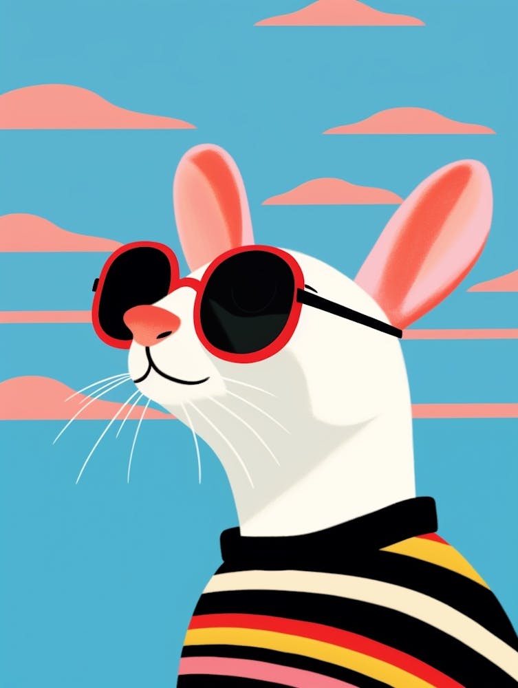 Kleine Ratte 2 mit Sonnenbrille