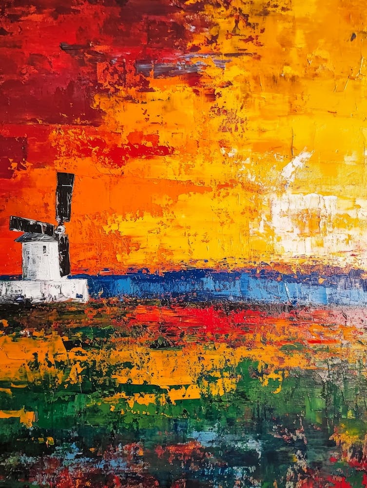 Sunset At The Windmill