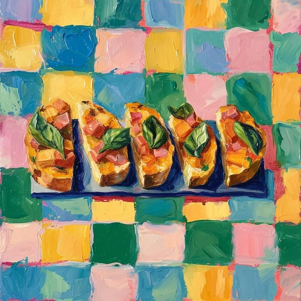 Pastel Tile Bruscetta 1