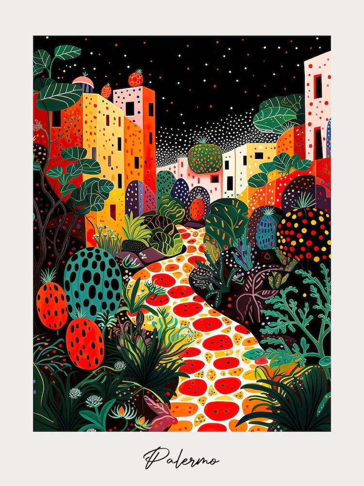 Poster Of Palermo, Italy, Illustration In The Style Of Pop Art 1