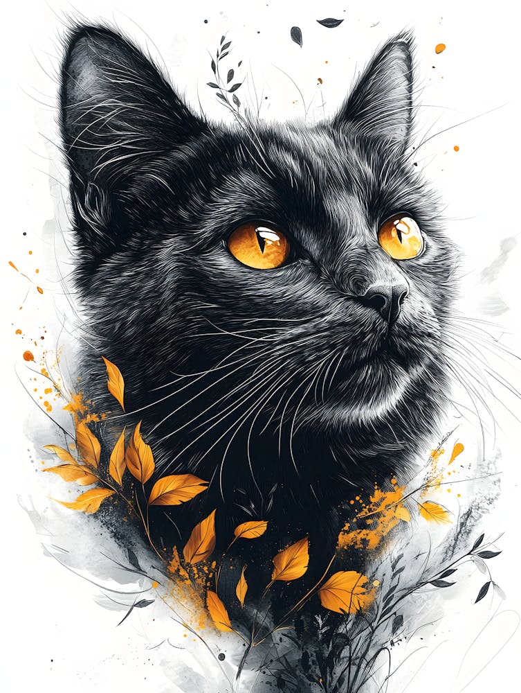Stunning Cat And Flowers 8