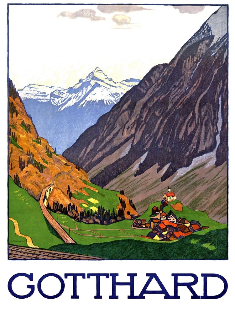 Gotthard, Switzerland Mountains