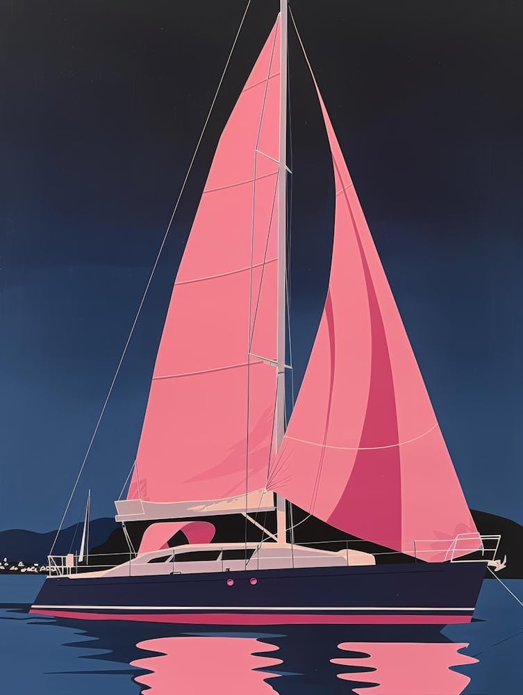 Pink Sailboat