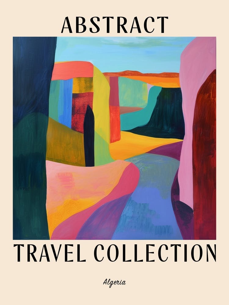 Abstract Travel Collection Poster Algeria 3