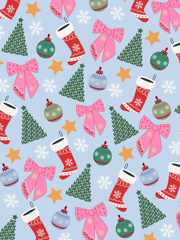 Cute Christmas Blue