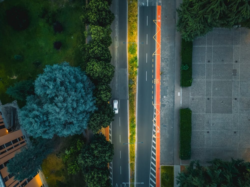 Rooftop Rhythms: Aerial Views of San Donato Milanese Top View Streets. Wall Milan