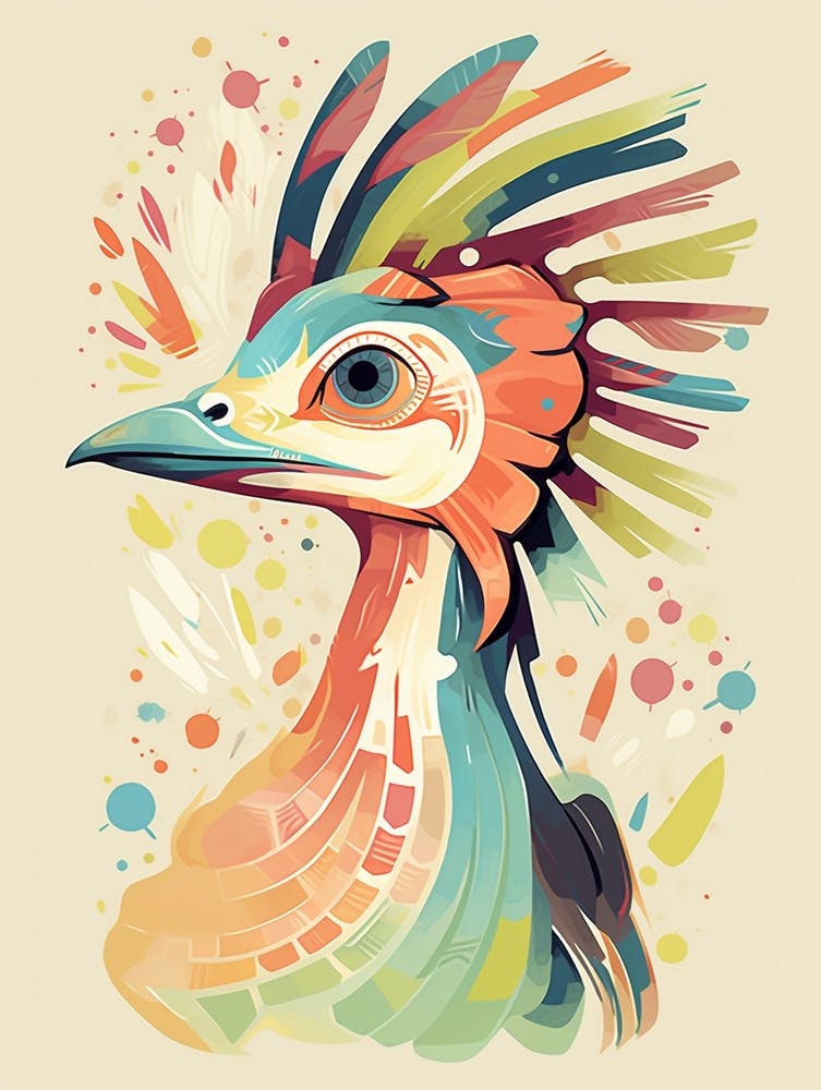 Colourful Dinosaur Archaeopteryx