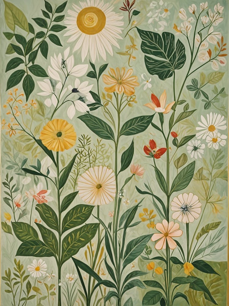 Wildflowers In Green