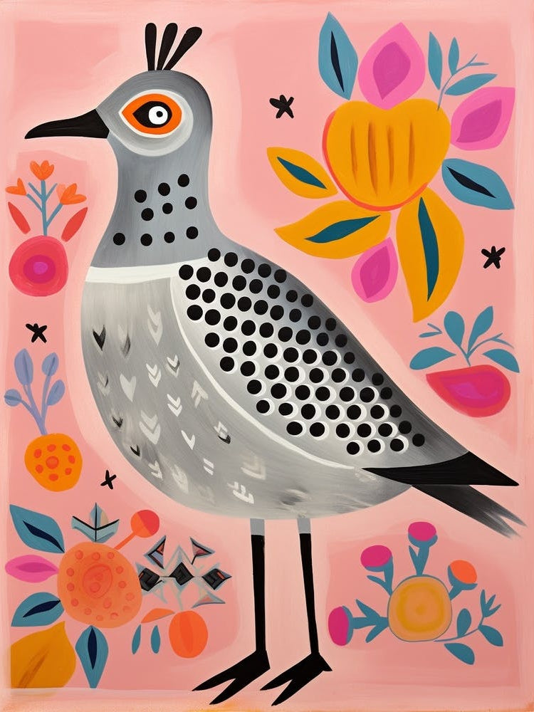 Pink Scandi Grey Plover 1