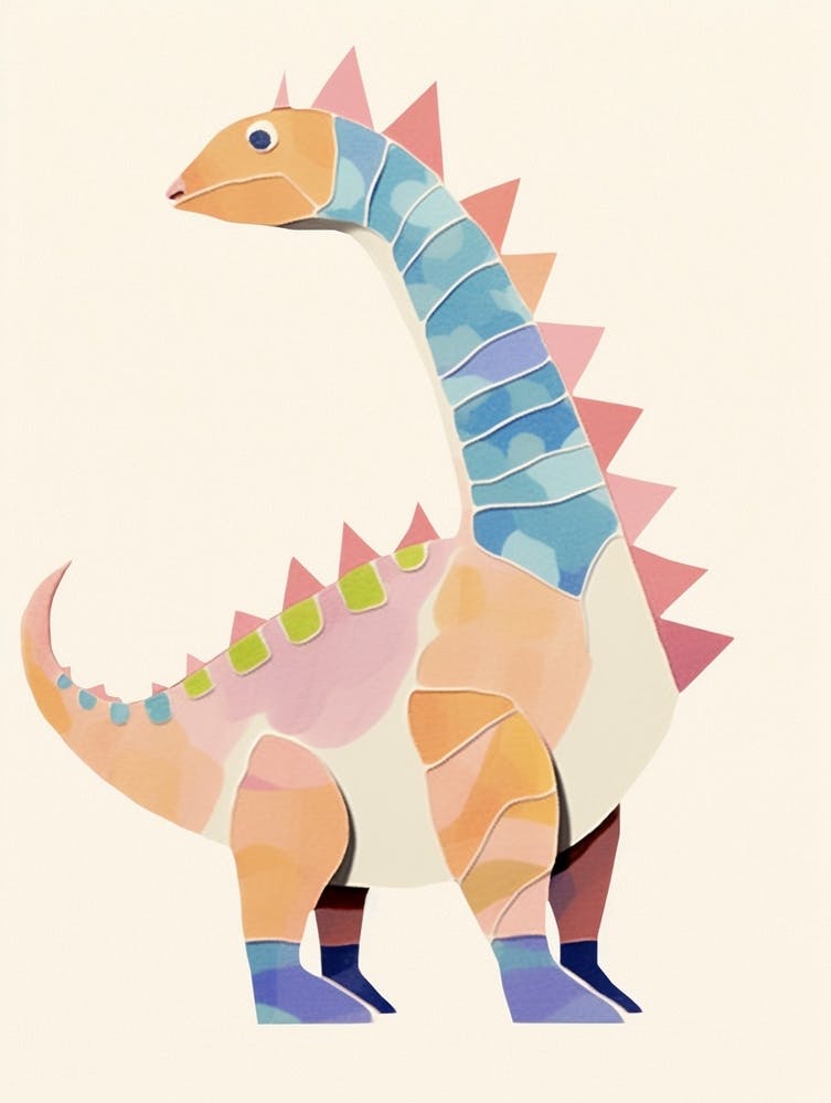 Nursery Dinosaur Art Tsintaosaurus 1