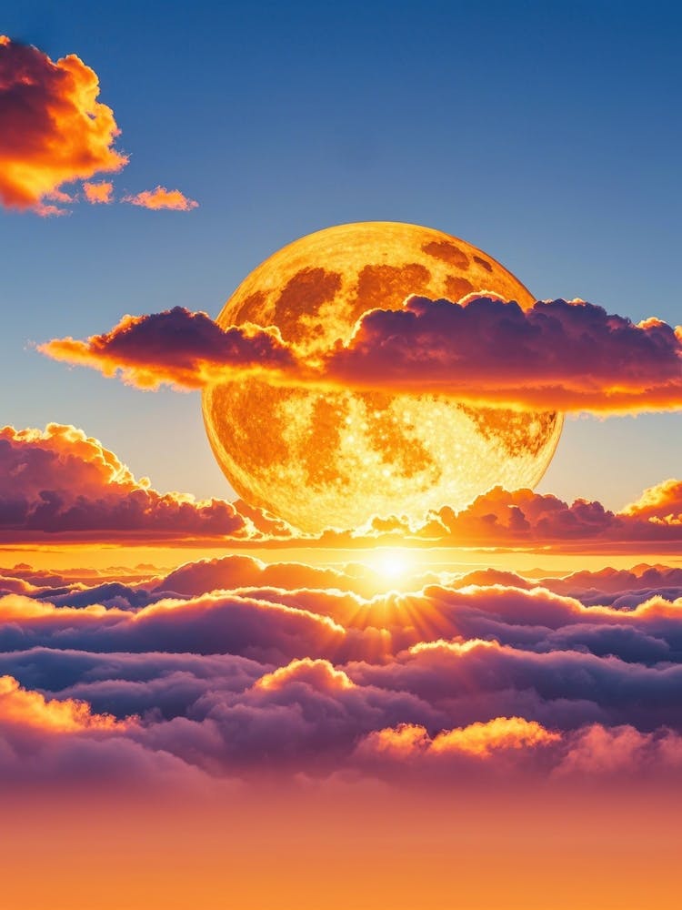 Full Moon Over Clouds 1