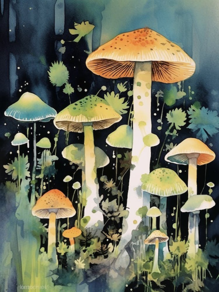 Mushroom Watercolour 3