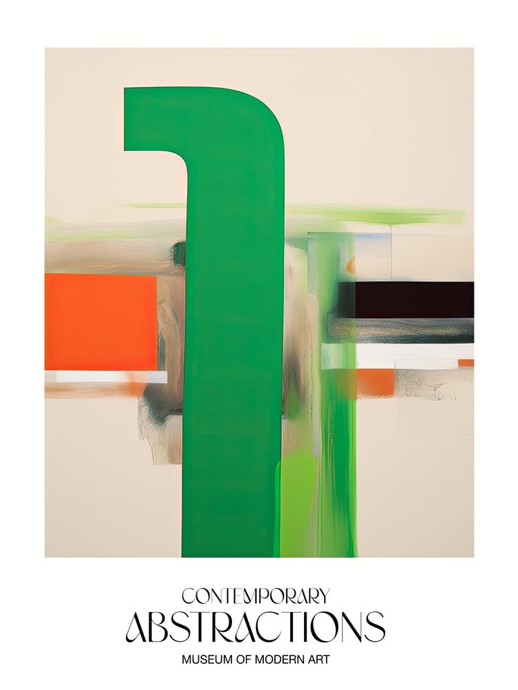 Green Abstract Painting 2 Exhibition Poster