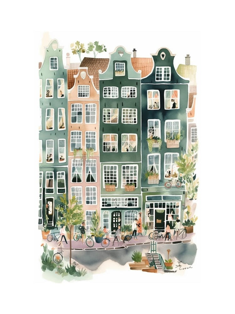 Amsterdam House Watercolour Street