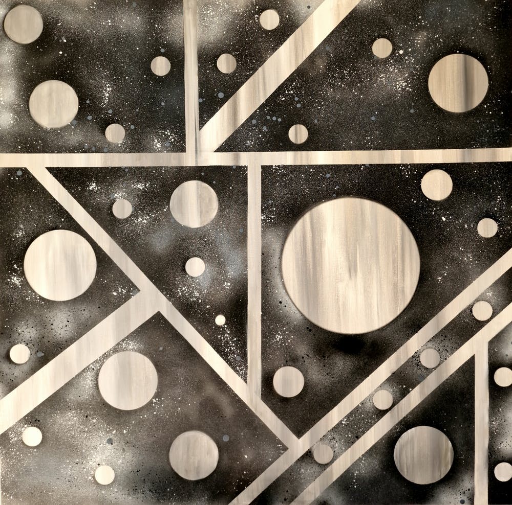 Abstract black and white