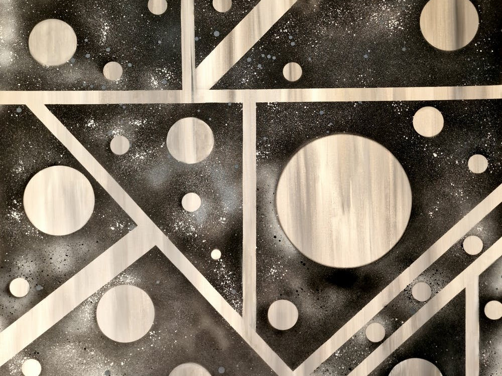 Abstract black and white