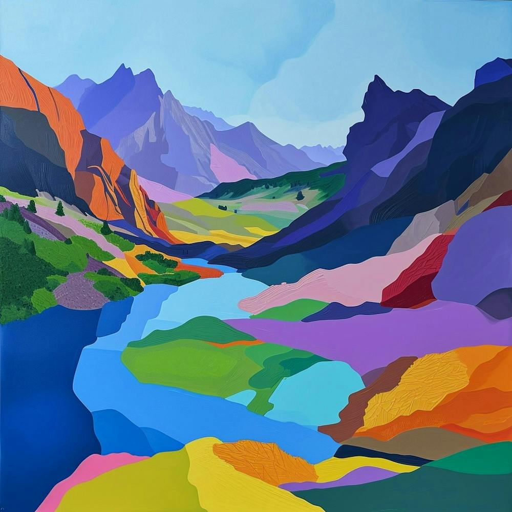 Colourful Abstract Rocky Mountain National Park Usa 3