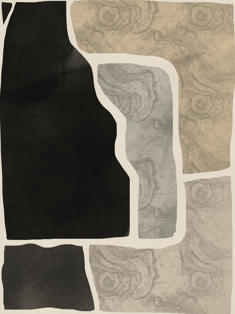 Black Abstract Mosaic Composition