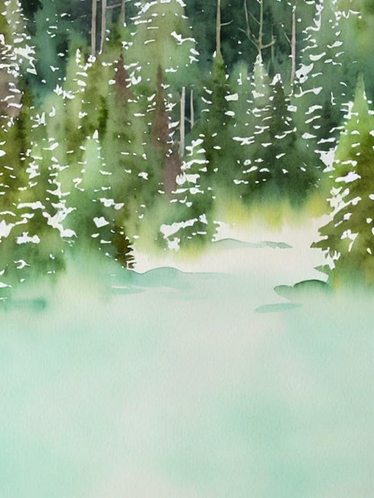 Pribaikalsky National Park Russia Water Colour Poster