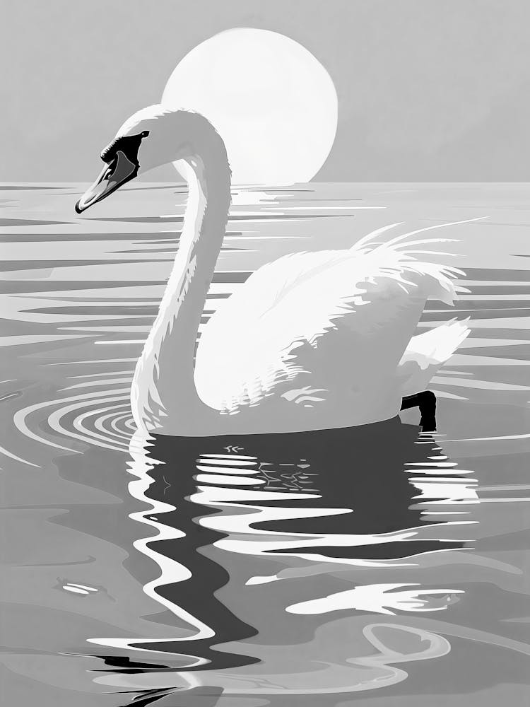 Swan In The Water