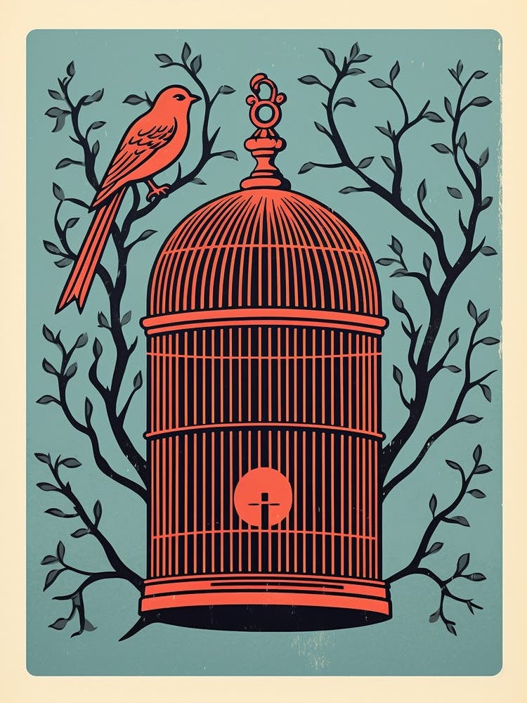 Modern Birdcage Illustration 2