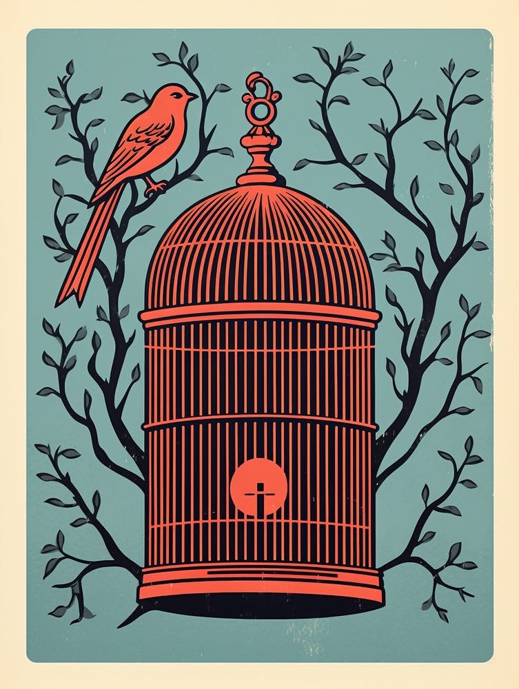 Modern Birdcage Illustration 2
