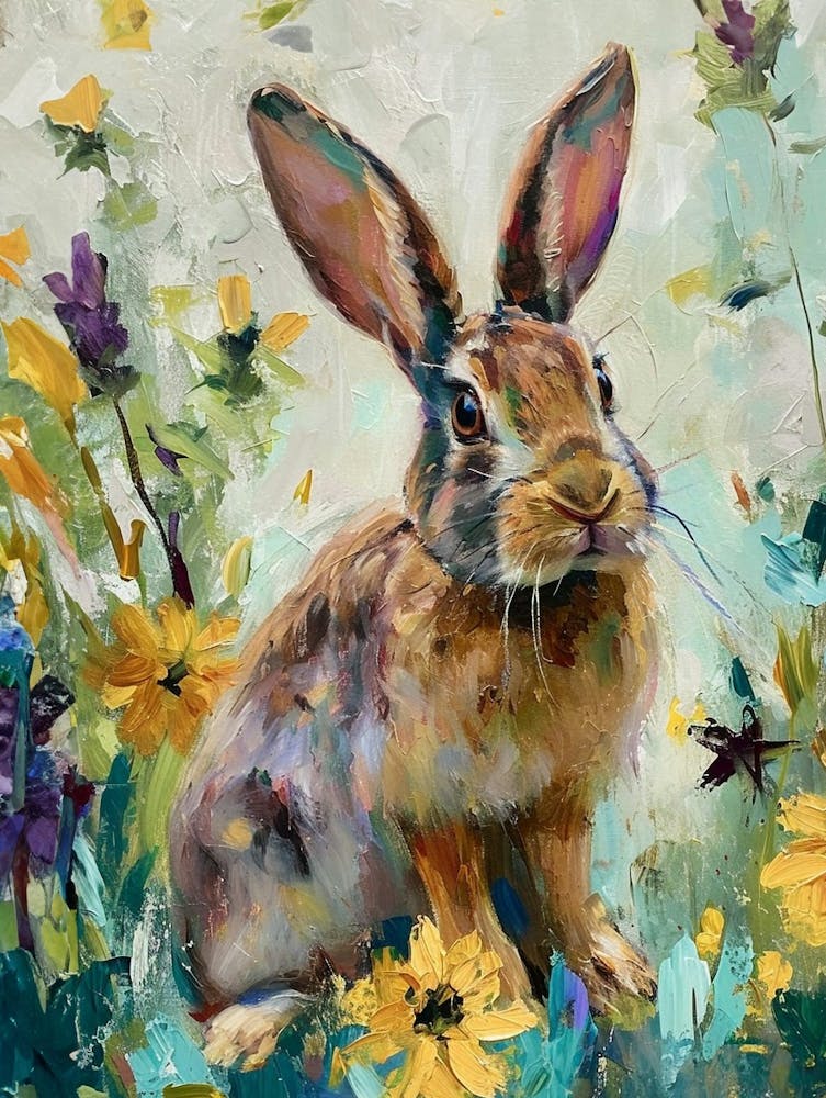 Jersey Wooly Rabbit Painting 3