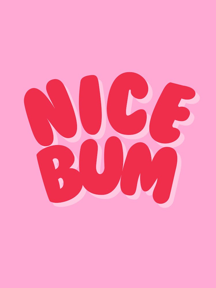 Nice Bum Funny Bathroom Print