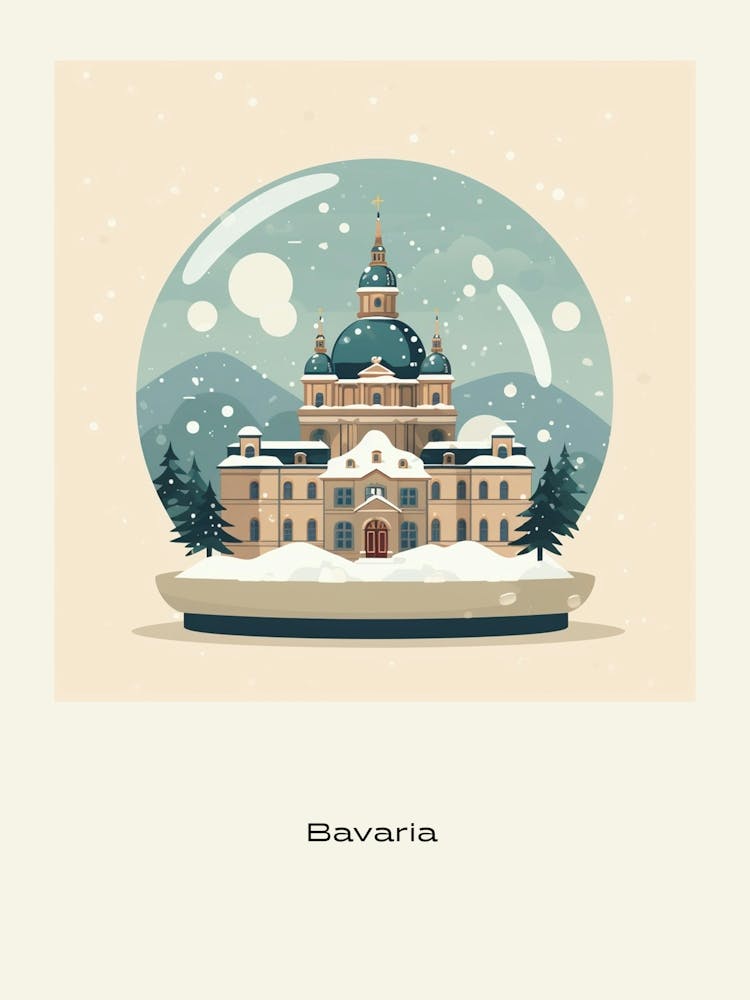 Bavaria Germany Snowglobe Poster