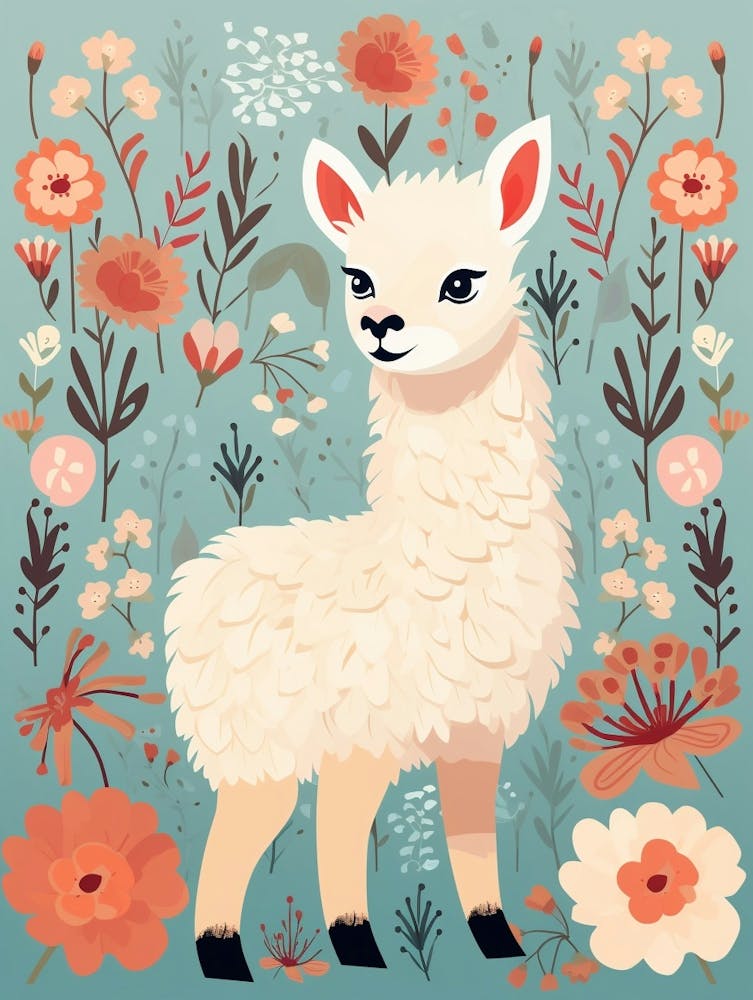 Baby Animal Illustration  Alpaca 2