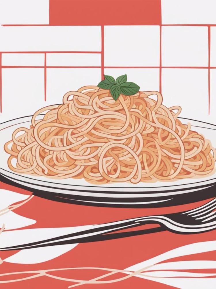 Spaghetti On A Plate