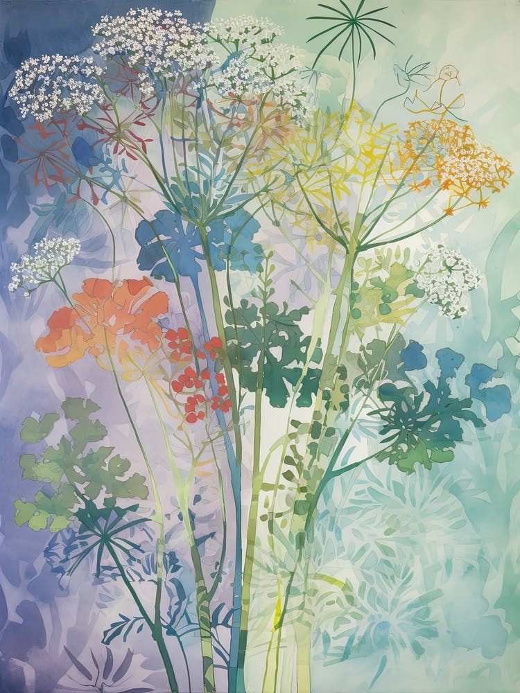 Queen Annes Lace Flower Illustration 2