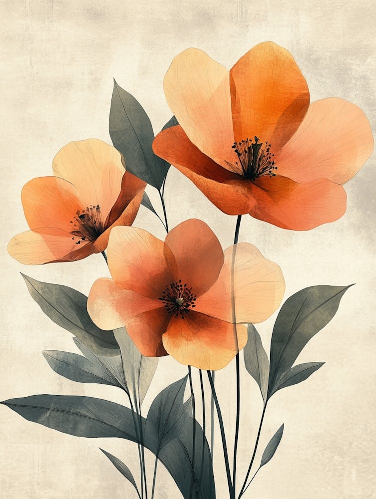 Orange Poppies 4