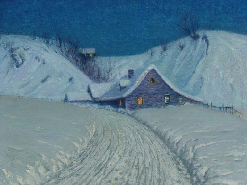 House In The Snow, Vintage Winter Landscape