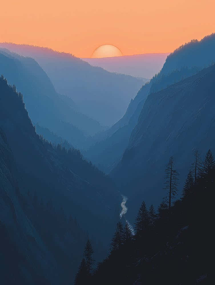 Sunset In Yosemite National Park